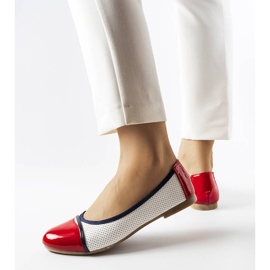 Bailarinas rojas y blancas de Colombo blanco 2 Bailarinas rojas y blancas de Colombo blanco 2