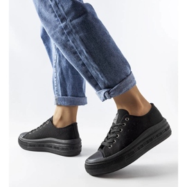 Zapatillas negras con plataforma de Big Star LL274A176 negro 2