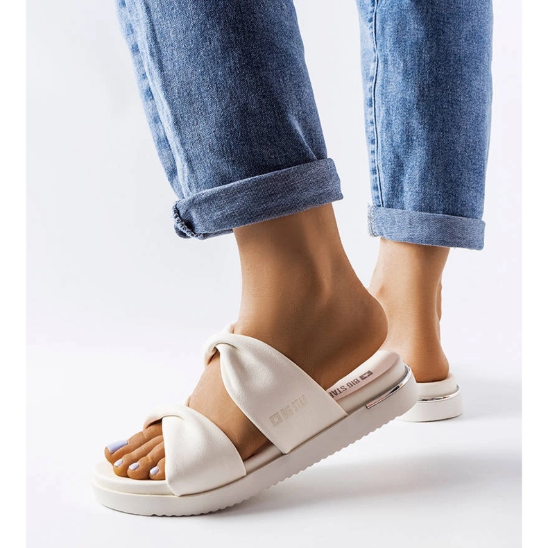 Pantuflas Big Star LL274A121 blancas blanco 2