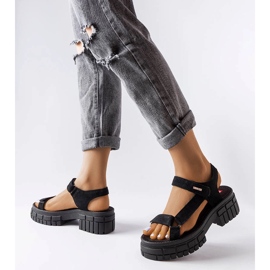 Sandalias negras en el puesto Big Star LL276035 negro 1 Sandalias negras en el puesto Big Star LL276035 negro 1