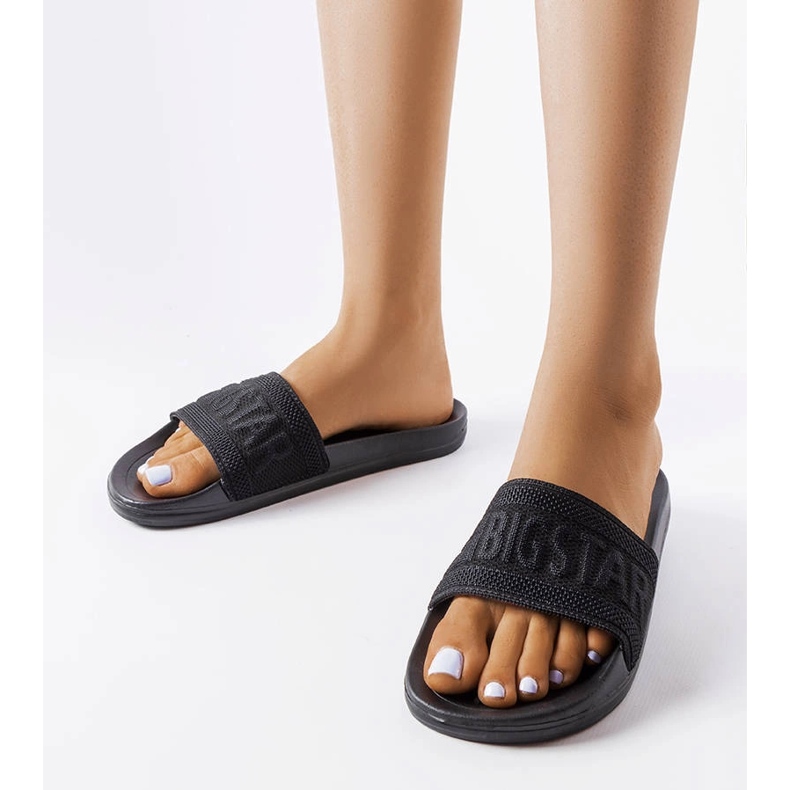 Pantuflas Big Star negras LL274A158 negro 1