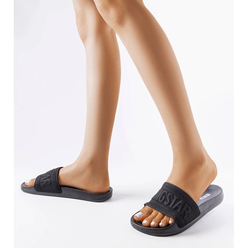 Pantuflas Big Star negras LL274A158 negro 2 Pantuflas Big Star negras LL274A158 negro 2