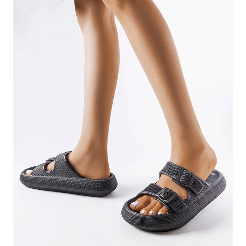 Pantuflas Big Star negras LL274615 negro 2