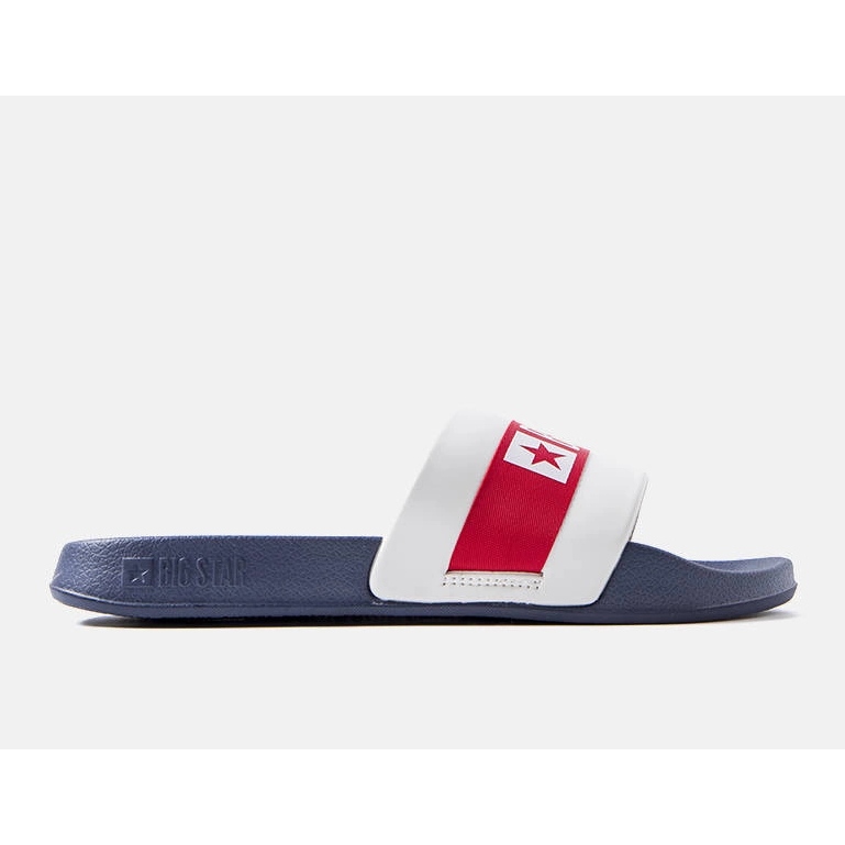 Chanclas blancas y azul marino de Big Star LL174455 blanco 2