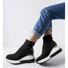 Deportivas de tejido negro con cuña Casgio 1
