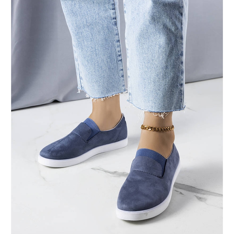 PA1 Zapatillas deportivas en ante ecológico azules de Jamal 1