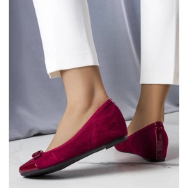 Bailarinas burdeos con cuña interior de Cailot rojo 1
