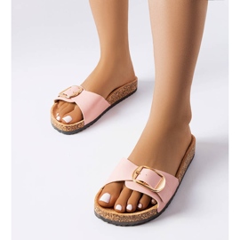 BM Chanclas rosas con hebilla de Benoit rosado 2