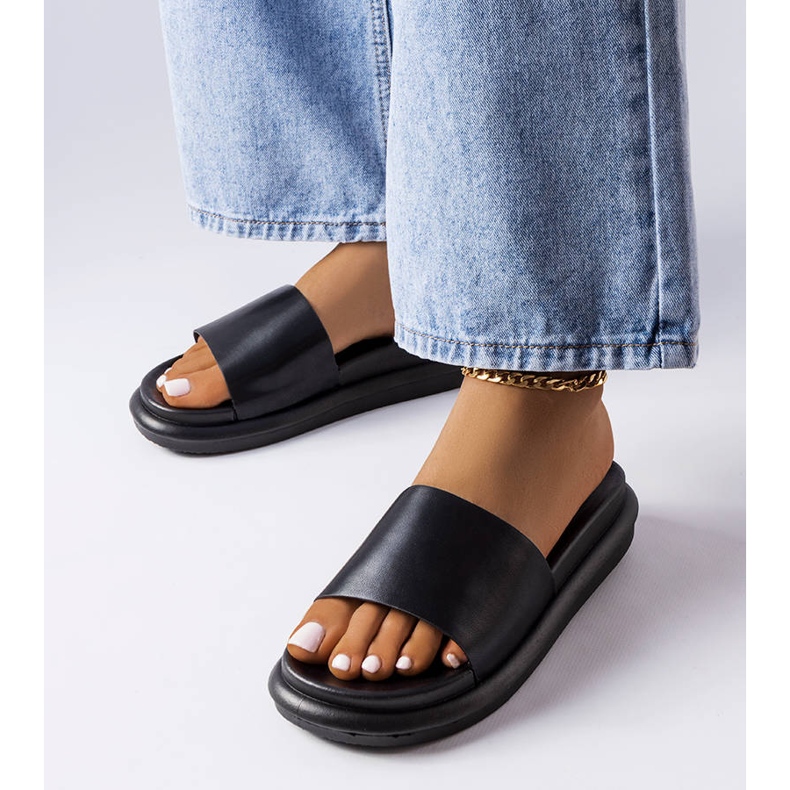 BM Zapatillas negras en la plataforma Paquette negro 1