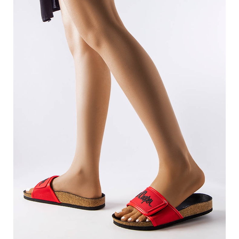 Chanclas de corcho rojo con hebillas de Lee Cooper LCW-22-35-1188L 2
