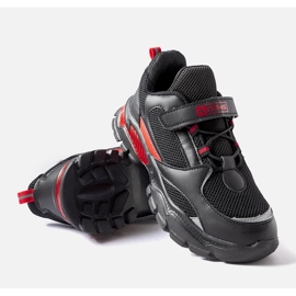 News Zapatillas con velcro Blanchefle negras y rojas. negro 2