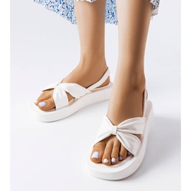 Sandalias blancas con plataforma Montagna blanco 1