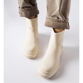 Inna Botines Clotilde con aislamiento de goma beige 2