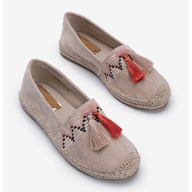 Alpargatas beige con flecos Alyana 3