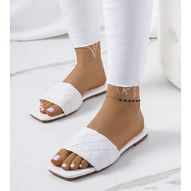 Tacones planos blancos de Mabel 1