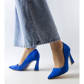 Zapatos de tacón azul de Linda 2