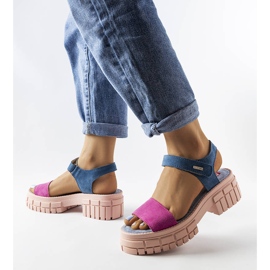 Sandalias Big Star rosa y azul LL276034 1