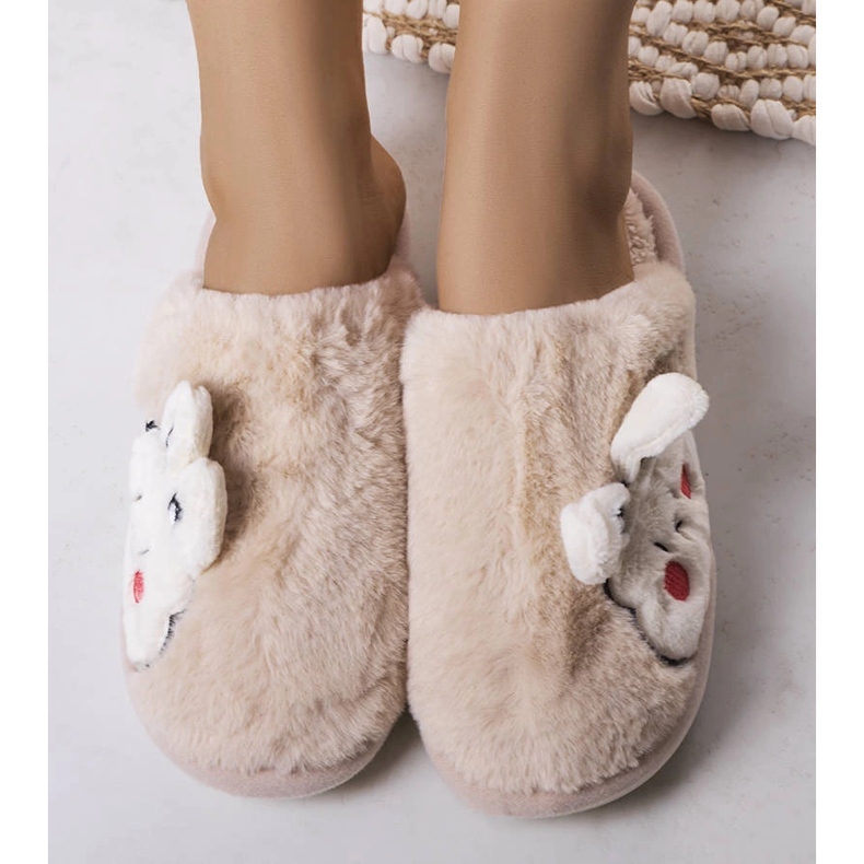 Pantuflas Half Bunny beige suave 1 Pantuflas Half Bunny beige suave 1