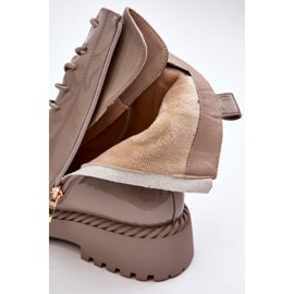 Botines Mujer Charol Con Adorno Beige S.Barski MR870-67 3