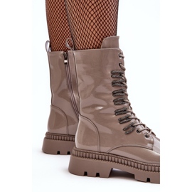 Botines Worker Mujer con Cordones Beige Oscuro S.Barski MR870-72 9