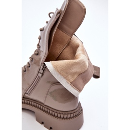 Botines Worker Mujer con Cordones Beige Oscuro S.Barski MR870-72 4
