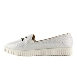 Deportivas con estrellas, suela alta FE454 Bała blanco negro gris 1