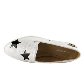 Deportivas con estrellas, suela alta FE454 Bała blanco negro gris 4