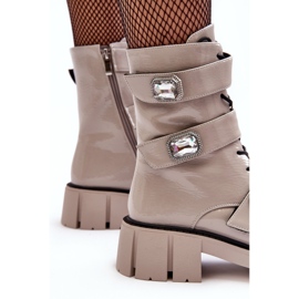 Botas Obrera Mujer Charol Gris Claro S.Barski MR870-61 5