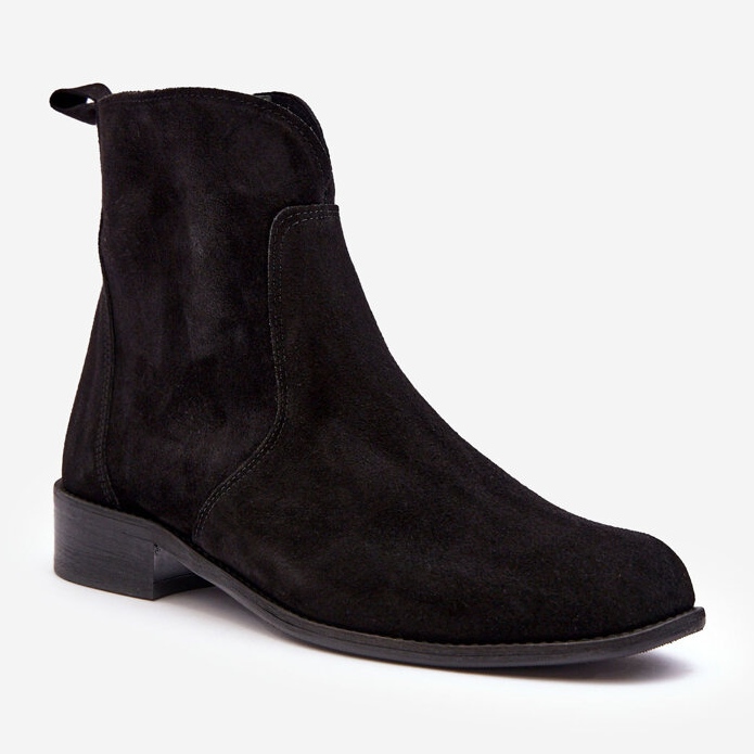 Botas Mujer Ante Con Cremallera Negro Nicole 2829 1