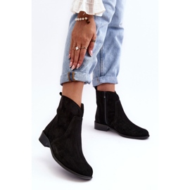 Botas Mujer Ante Con Cremallera Negro Nicole 2829 2