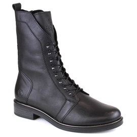 Botas de mujer cómodas y aislantes de piel, negro Remonte D8380-01 8