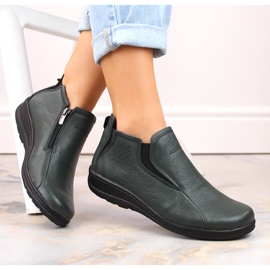 Botas de mujer cómodas y aislantes de piel verde Helios 566 1 Botas de mujer cómodas y aislantes de piel verde Helios 566 1