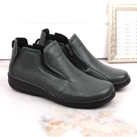 Botas de mujer cómodas y aislantes de piel verde Helios 566 5