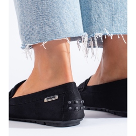Mocasines mujer ante Shelovet elastico negro 2