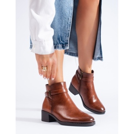 W. Potocki Botines de mujer Potocki negros con tacón marrón 1 W. Potocki Botines de mujer Potocki negros con tacón marrón 1