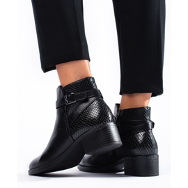 W. Potocki Botines de mujer Potocki negros con tacón 3