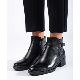 W. Potocki Botines de mujer Potocki negros con tacón 1