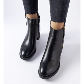 Botines negros clásicos Ivano de tacón bajo 2