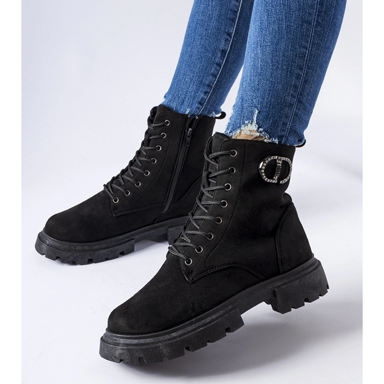 Botas broberg eco-ante negro con circonitas 1