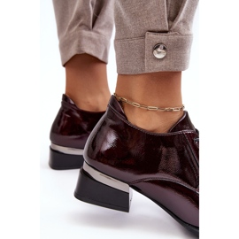 Vinceza Zapatos brogue de mujer con cordones burdeos de Banosa rojo 8
