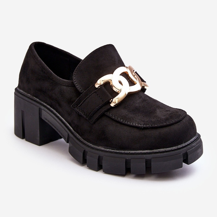 Vinceza Zapatos Mujer Ante Con Adorno, Rullenes Negros 1