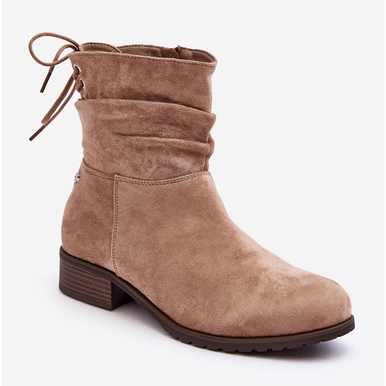 Evento Botas Planas Mujer Ante Beige Keresa 1