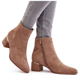 PE1 Botas Tacón Mujer Ante Beige Mebassa 8