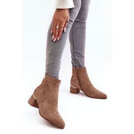 PE1 Botas Tacón Mujer Ante Beige Mebassa 4