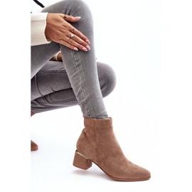 PE1 Botas Tacón Mujer Ante Beige Mebassa 5
