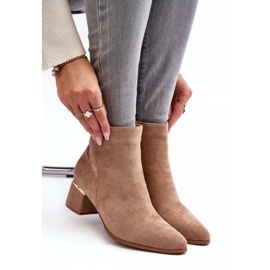 PE1 Botas Tacón Mujer Ante Beige Mebassa 7