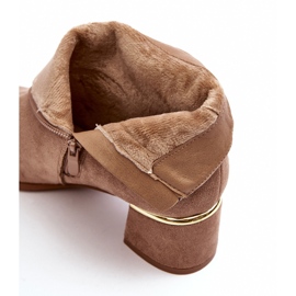 PE1 Botas Tacón Mujer Ante Beige Mebassa 2