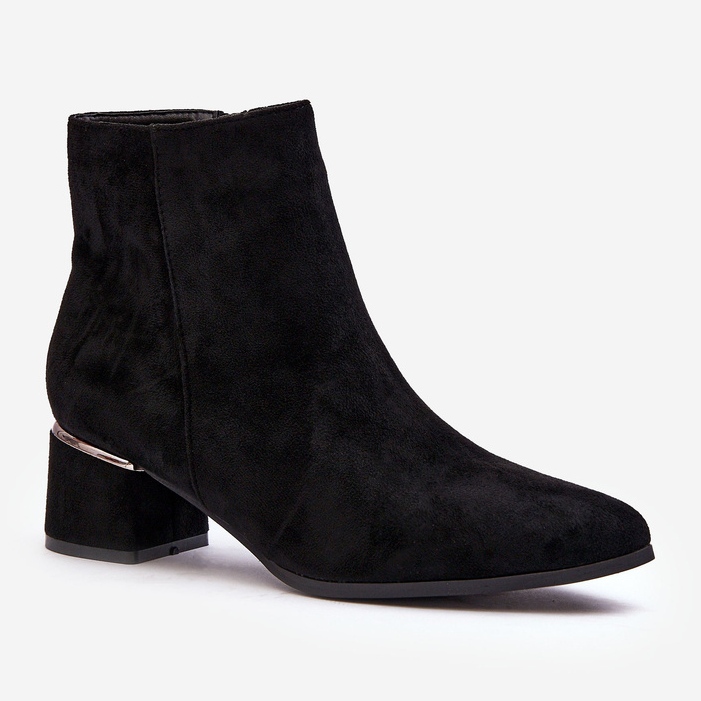 PE1 Botas Tacón Alto Mujer Ante Negro Mebassa 1