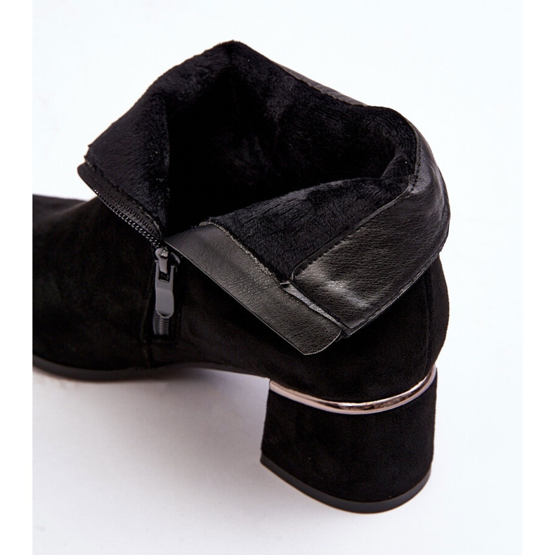 PE1 Botas Tacón Alto Mujer Ante Negro Mebassa 2