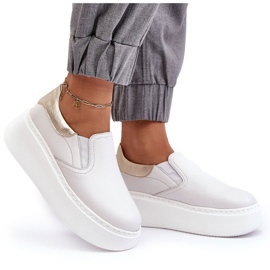 Deportivas Mujer Piel con Plataforma, Blanco Lemar Manish 7
